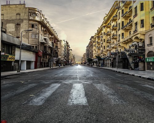 Calm morning walk through a peruvian city street