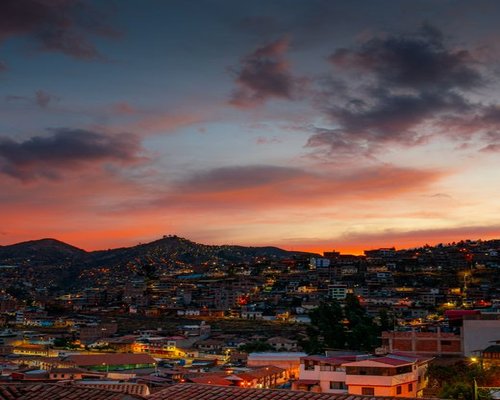 Quiet evening in a mountain city in Peru